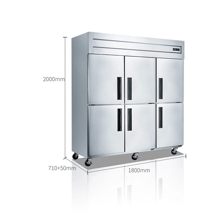 6-Door Dual-Zone Air-Cooled Commercial Freezer