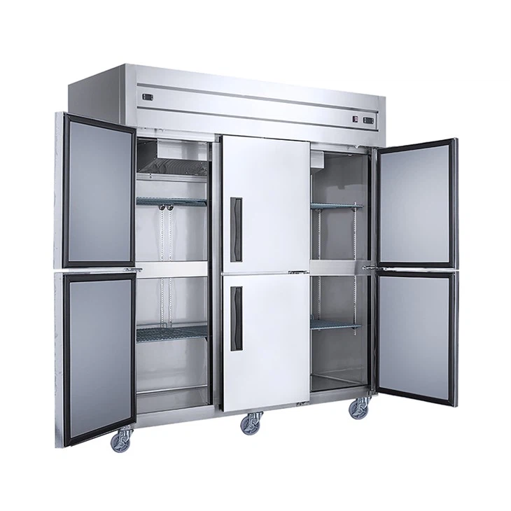 6-Door Dual-Zone Air-Cooled Commercial Freezer factory
