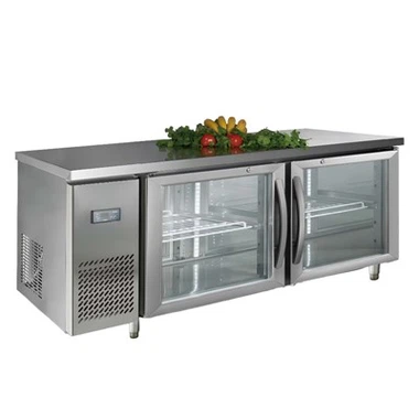 1.8m වීදුරු දොර මේස ශීතකරණය